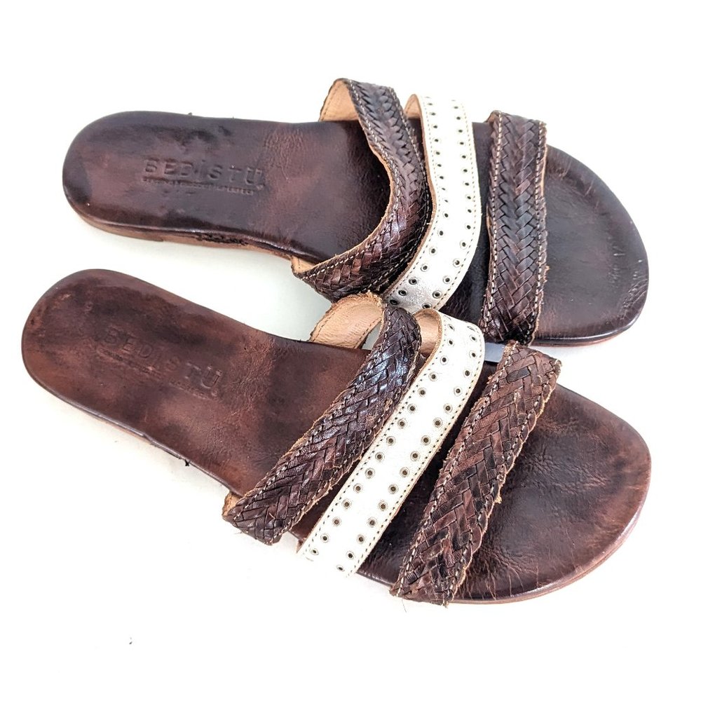 🤎 BED | STU leather Slide Sandals - Size 7 🤎